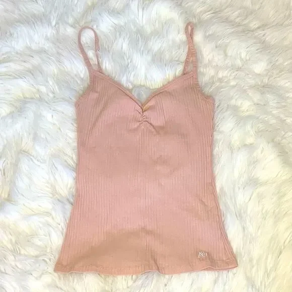 Pink Ribbed Women's Top - Picture 1 of 4